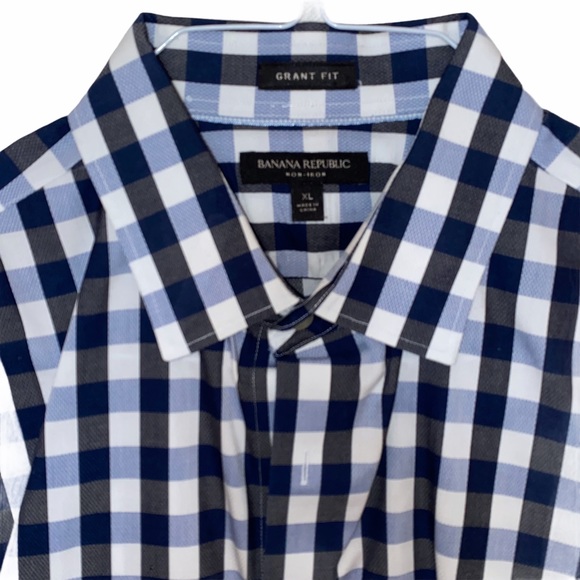 Banana Republic XL Men’s Oxford Grant Fit Plaid - Picture 6 of 12